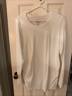 Gap Maternity Women’s Long-Sleeve Crewneck Top - White